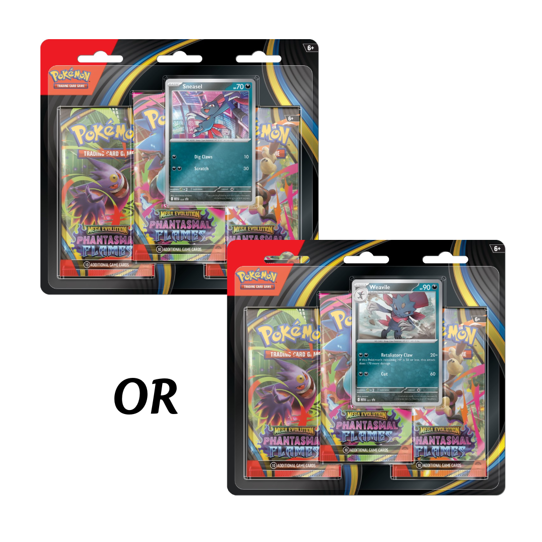 Pokemon Mega Evolutions: Phantasmal Flames 3-Pack Blister