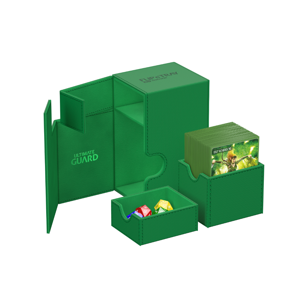 Ultimate Guard Flip`n`Tray 80+ Monocolor Green