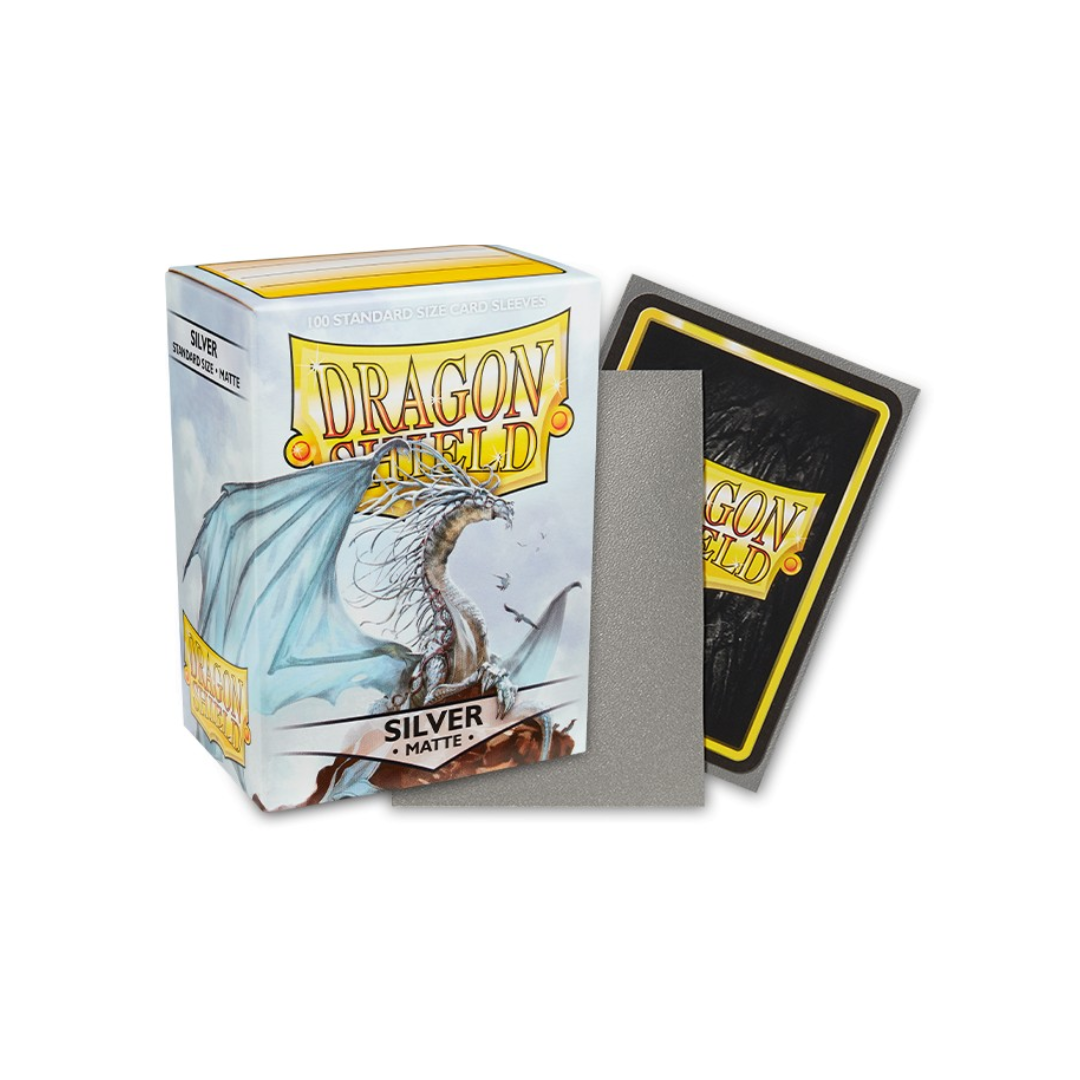 Dragon Shield Sleeves: Standard Matte - Silver 100CT