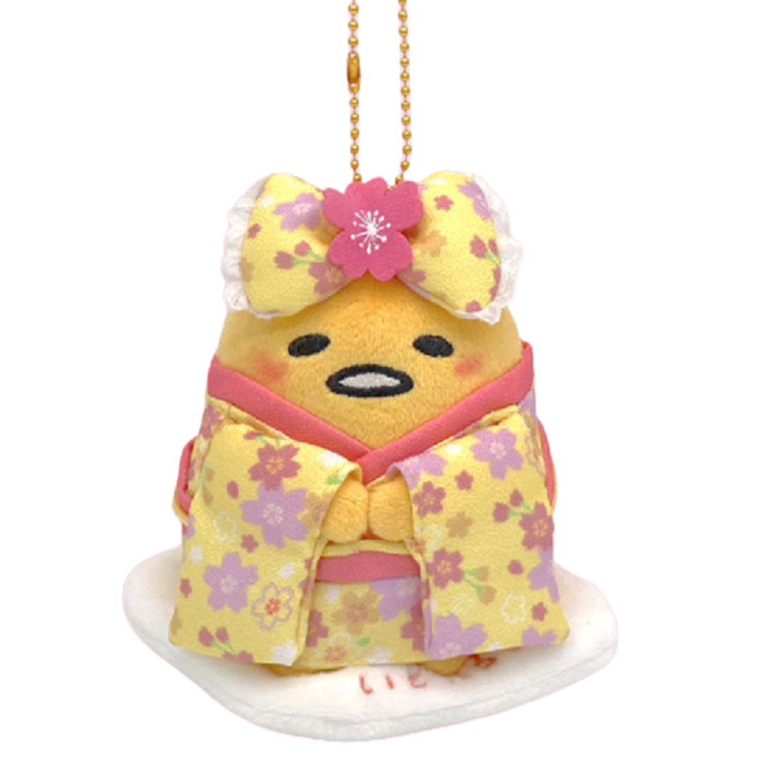 Sanrio Characters Cherry Blossom Kimono Gudetama Dangler