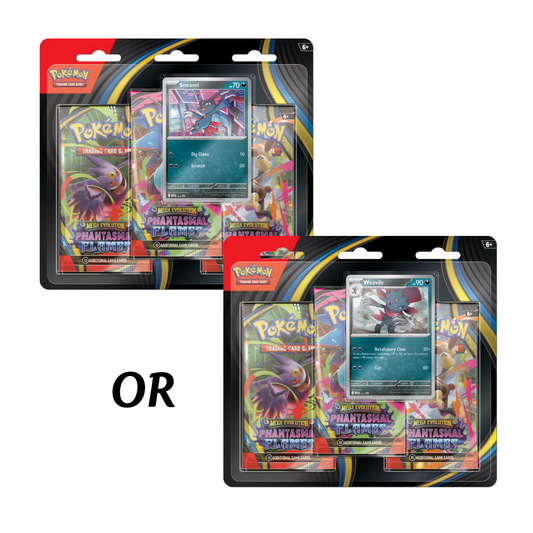 Pokemon Mega Evolutions: Phantasmal Flames 3-Pack Blister