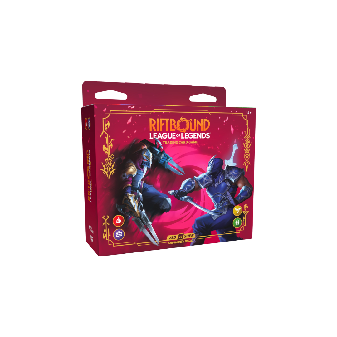 Riftbound: Vendetta Showdown Deck Display - Zed vs Shen