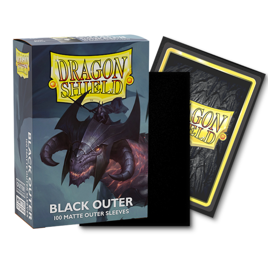 Dragon Shield Sleeves: Outer Sleeves Standard Matte - Black 100CT