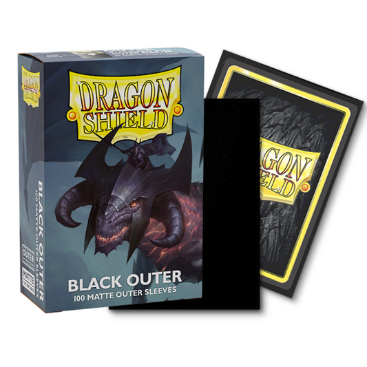 Dragon Shield Sleeves: Outer Sleeves Standard Matte - Black 100CT